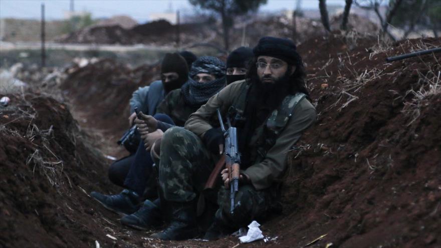 Miembros del grupo terrorista Frente Al-Nusra.