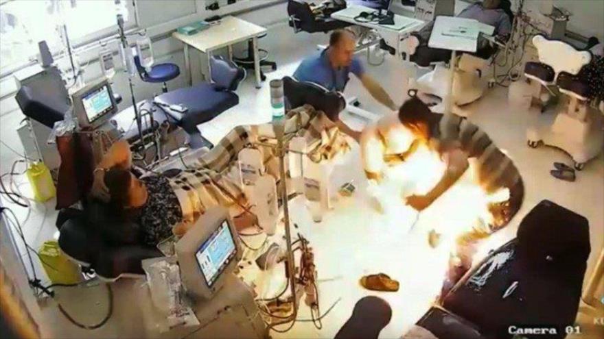 Impactante video: ¡Hombre quema vivos a pacientes de un hospital! | HISPANTV