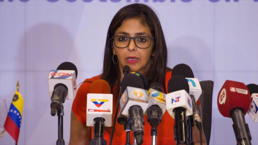 Delcy Rodríguez, canciller de Venezuela.