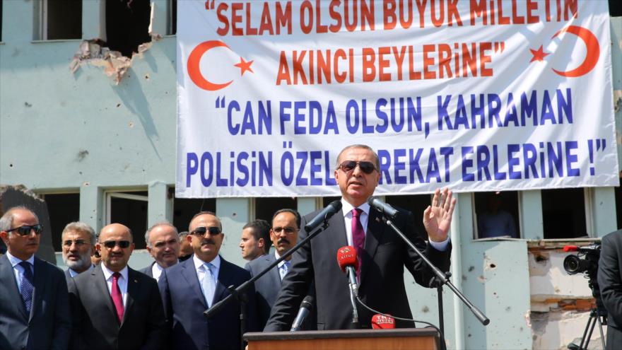 El presidente turco, Recep Tayyip Erdogan, 29 de julio de 2016.