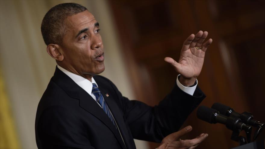 El presidente de Estados Unidos, Barack Obama, habla durante una conferencia de prensa en la Casa Blanca, 2 de agosto de 2016.