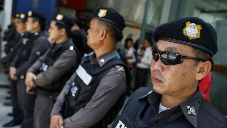 Agentes de la Policía de Malasia.