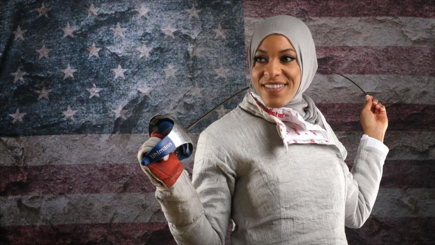 La esgrimista estadounidense Ibtihaj Mohamad.