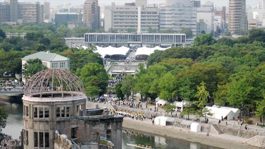 Japoneses conmemoran 71º aniversario del ataque nuclear de EEUU contra Hiroshima, 7 de agosto de 2016