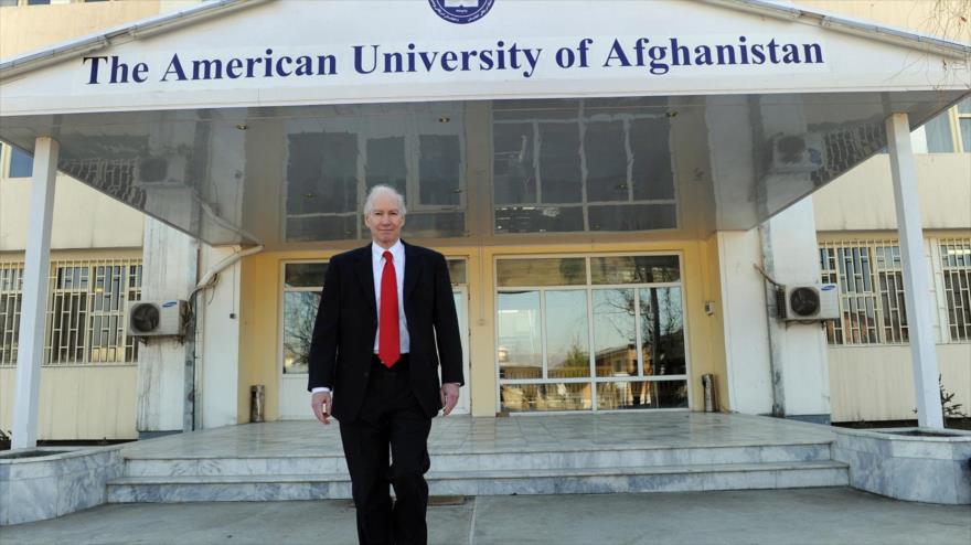 Uno de los profesores de la Universidad Americana de Afganistán en Kabul.