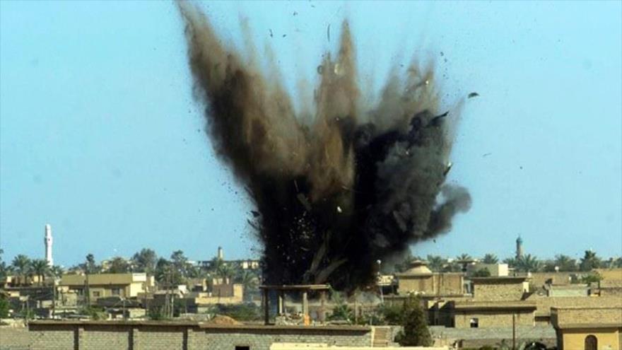 Momento de la explosión de una bomba en Kirkuk.