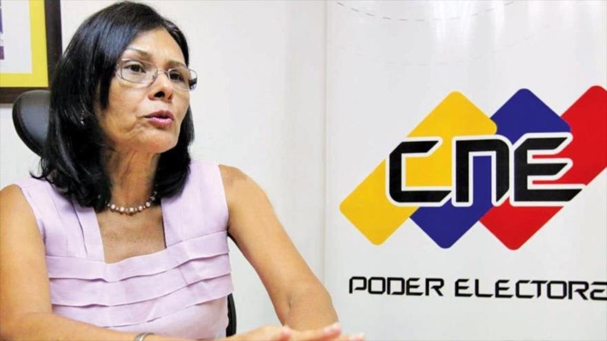 La vocera del Consejo Nacional Electoral (CNE) de Venezuela, Socorro Hernández.