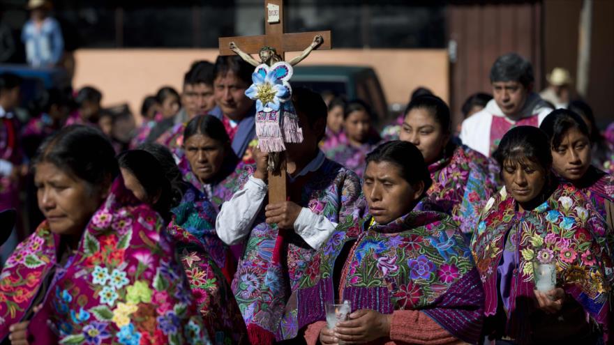 Un grupo de indígenas en el estado mexicano de Chiapas (sur).