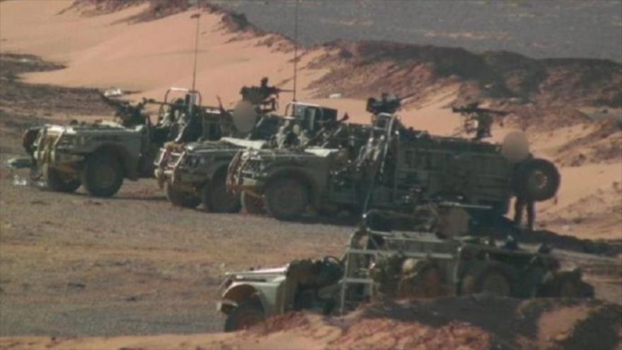 Imagen de tropas terrestres del Reino Unido en Siria, obtenida por la cadena británica BBC.