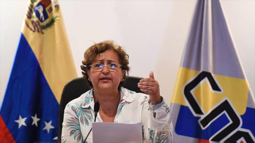 La jefa del Consejo Nacional Electoral (CNE) de Venezuela, Tibisay Lucena.