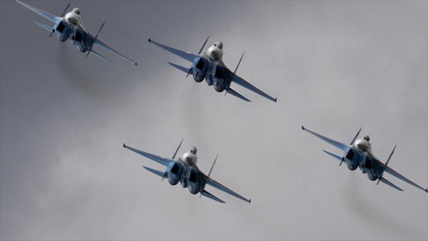 Aviones de combate rusos.
