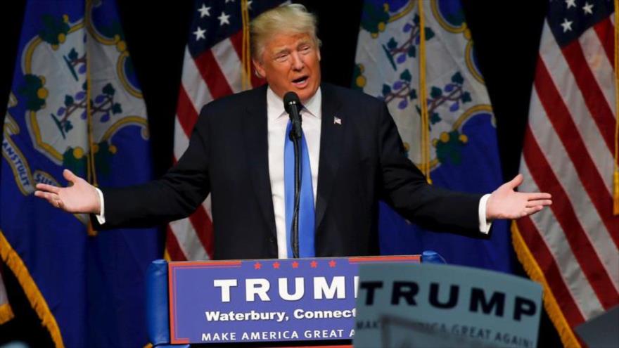 El candidato republicano a la Presidencia de EE.UU., Donald Trump, durante un mitin en Fairfield, en el estado de Connecticut (norte). 14 de agosto de 2016