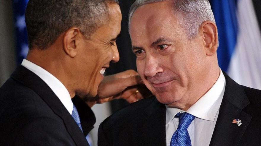 Los presidentes del régimen israelí y Estados Unidos, Benyamin Netanyahu (dcha.) y Barack Obama, respectivamente.
