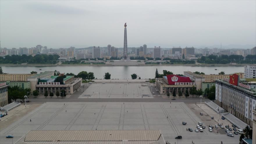 La plaza Kim Il Sung en Pyongyang, la capital norcoreana.