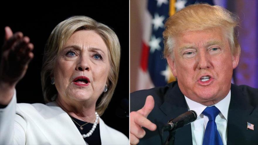 La candidata presidencial demócrata, Hillary Clinton (izq.) y el republicano, Donald Trump.
