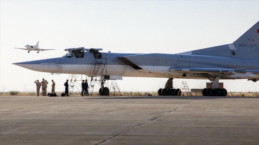 Los bombarderos de largo alcance Tu-22M3 desplegados en la base aérea de Hamadán, en Irán.