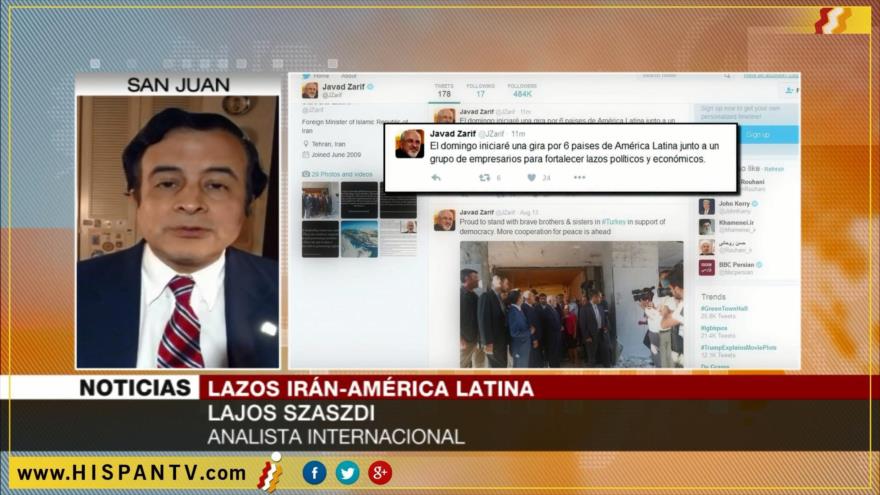 "Gira de Zarif reafirma interés de Irán en lazos con América Latina"