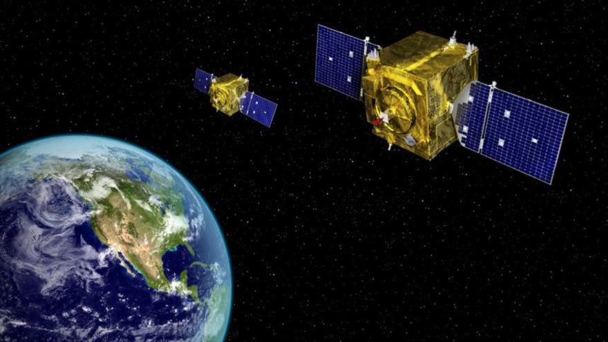 La recreación de dos satélites espías de EE.UU., en la órbita dentro del programa militar llamado ‘vigilancia del barrio’.