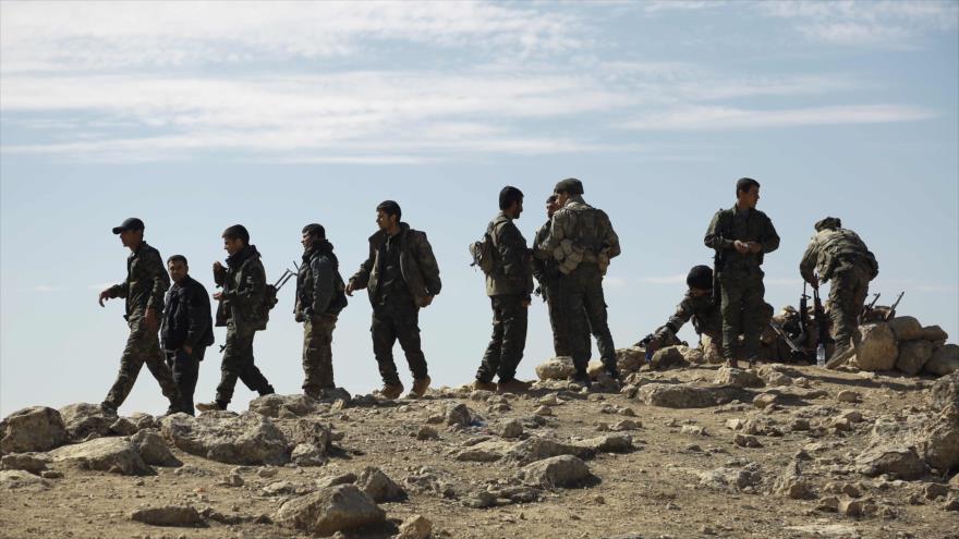 Fuerzas Democráticas Sirias (FDS) en la provincia de Al-Hasaka, noreste de Siria, 19 de febrero de 2016.