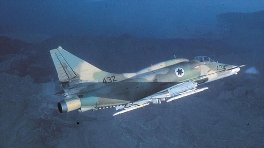 Un caza israelí Skyhawk.