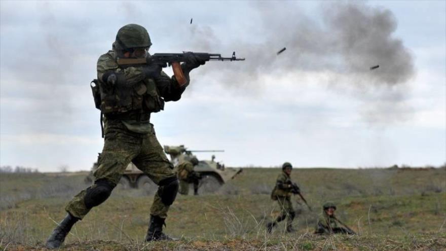 Tropas rusas toman parte en un ejercicio militar en mayo de 2016.