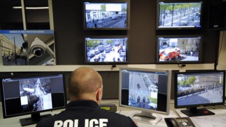 Cámaras instaladas en el Departamento Policial en Tampa, en el estado de Florida, ubicado en el sureste de Estados Unidos.