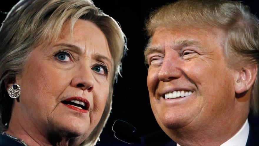 Los candidatos rivales a la Presidencia de EE.UU., la demócrata Hillary Clinton y el republicano Donald Trump.