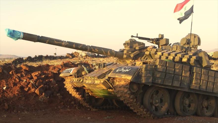 Vídeo: Tanque del Ejército sirio sobrevive al impacto de misil 