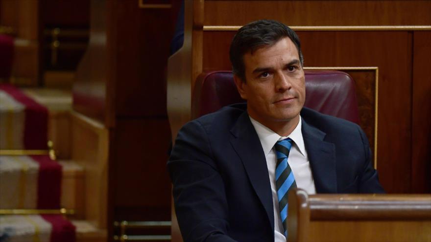 El secretario general del Partido Socialista Obrero Español (PSOE), Pedro Sánchez, en el Parlamento, 30 de agosto de 2016.