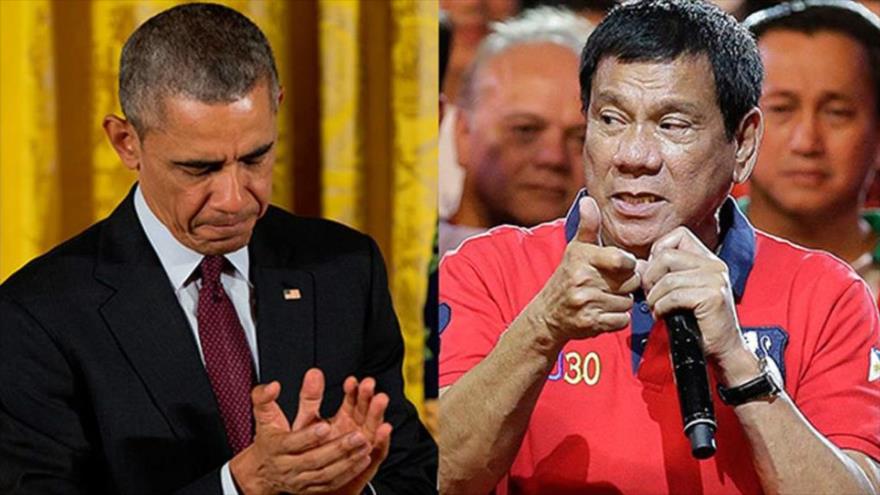 El presidente de EE.UU., Barack Obama, y su homólogo de Filipinas, Rodrigo Duterte.