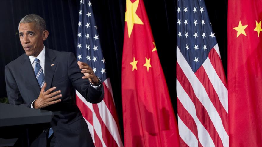 El presidente de EE.UU., Barack Obama, habla durante una conferencia de prensa al término de la cumbre del G20 en China, 5 de septiembre de 2016.