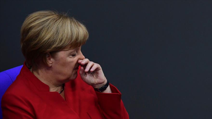 La canciller alemana, Angela Merkel, asiste a una sesión del Parlamento de Alemania, Bundestag. 7 de septiembre de 2016