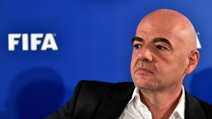 El presidente de la FIFA, Gianni Infantino, durante una conferencia de prensa.