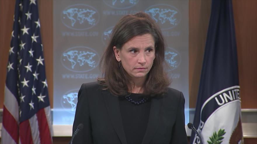 La portavoz del Departamento de Estado estadounidense, Elizabeth Trudeau.