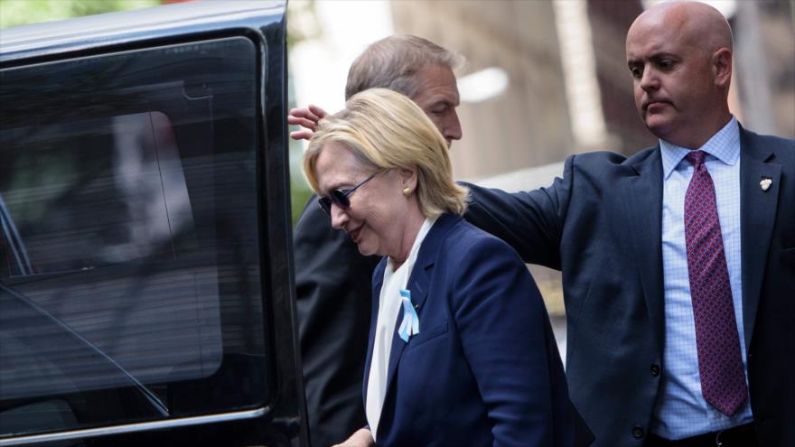 Video muestra ‘desmayo’ de Clinton durante ceremonia de 11-S