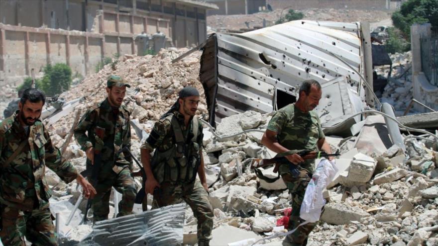 Militares sirios en la ciudad de Alepo, 4 de septiembre de 2016.