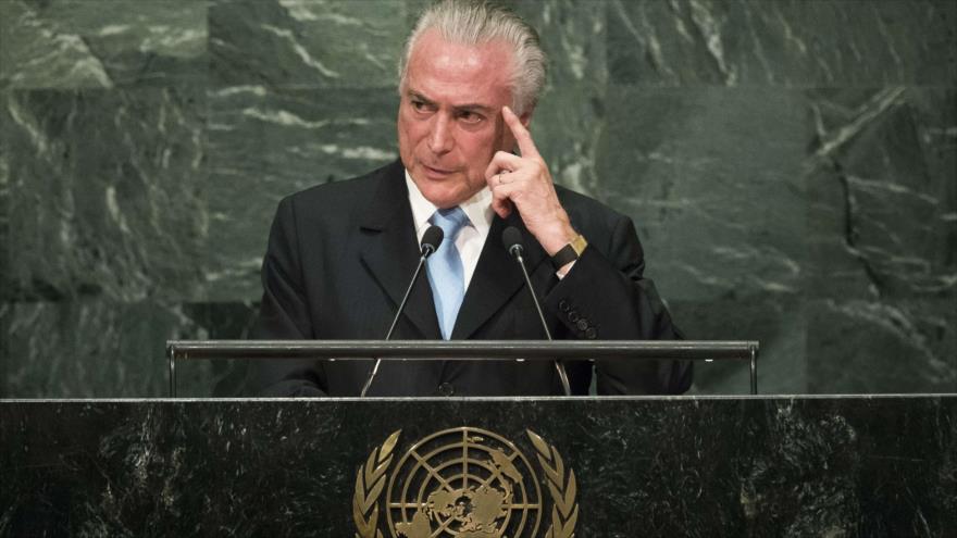 El presidente de Brasil, Michel Temer, ha sido el primero de 135 jefes de Estado y de Gobierno que pronunciaran discursos ante la 71 Asamblea General de las Naciones Unidas, que se desarrolla en Nueva York (EE.UU.) 20 de septiembre de 2016