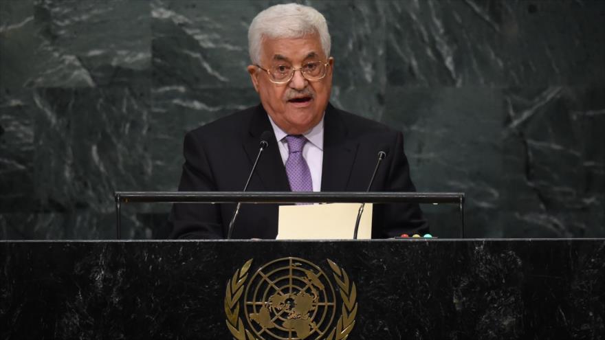 El presidente palestino, Mahmud Abás, habla en la 71ª sesión de la Asamblea General de las Naciones Unidas (AGNU) en Nueva York, EE.UU., 22 de septiembre de 2016.