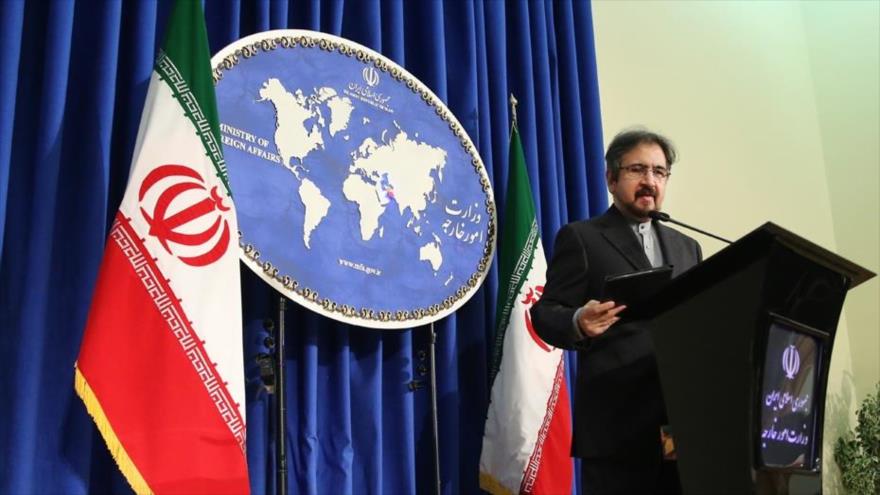 El portavoz de la Cancillería iraní, Bahram Qasemi, durante una rueda de prensa mantenida en Teherán, 26 de septiembre de 2016.