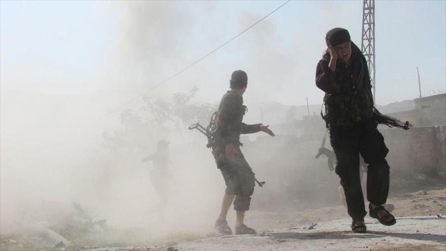 Miembros del grupo terrorista Ahrar al-Sham en la provincia siria de Idlib. 