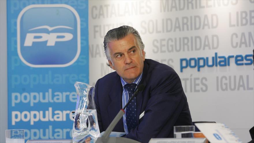 El extesorero del Partido Popular, Luis Bárcenas, en la sede de la formacíon en Madrid cuando ostentaba tal cargo.