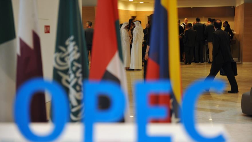 Miembros de la OPEP se juntan de cara a una reunión informal en Argel (capital de Argelia), acuerda reducir la producción diaria del petróleo, 28 de septiembre de 2016.
