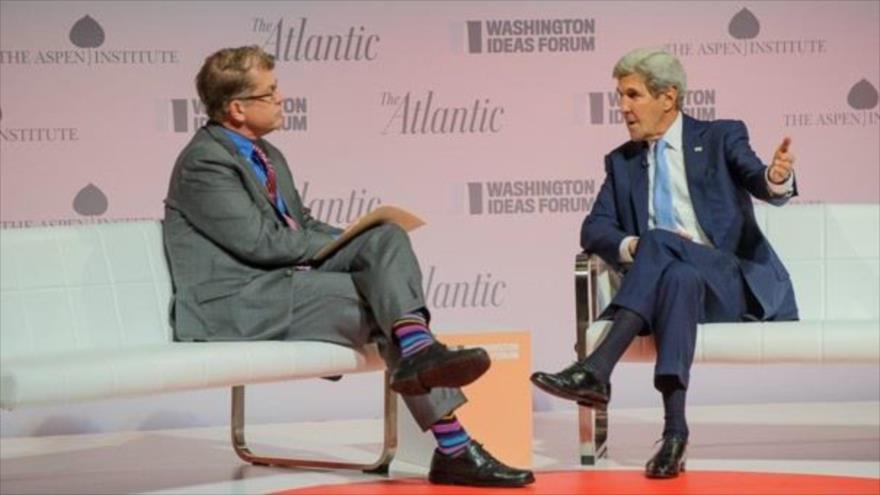 El secretario de Estado estadounidense en una comparecencia en el "Foro de Ideas de Washington", organizado por la revista "The Atlantic" y el Instituto Aspen. 29 de septiembre de 2016

