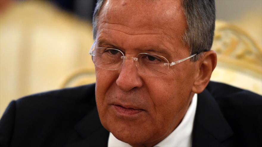 El ministro de Asuntos Exteriores ruso Serguei Lavrov , durante una reunión con su homólogo de Luxemburgo, en Moscú, capital de Rusia. 13 de septiembre de 2016