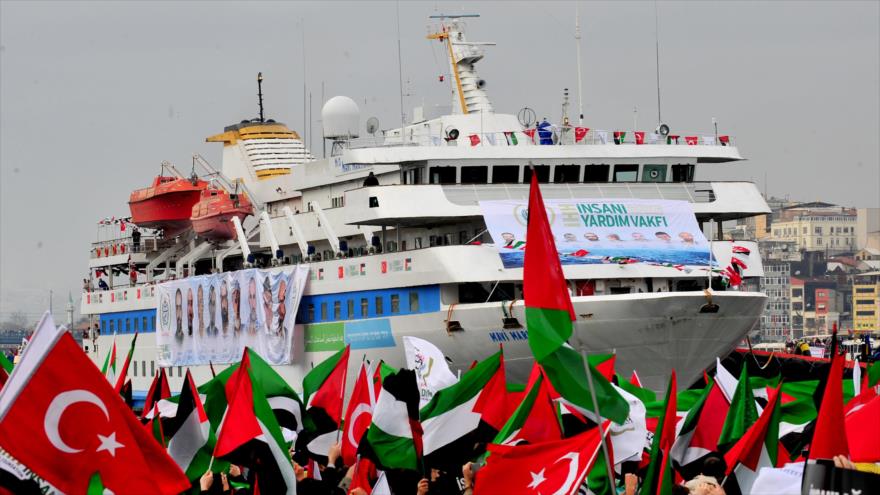 El buque Mavi Marmara, integrante de la llamada "Flotilla de la Libertad" que pretendía romper el cerco contra la Franja de Gaza.