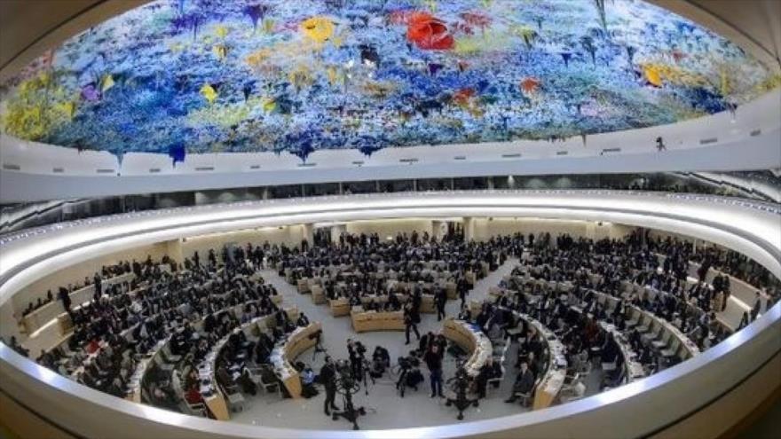 Recinto del Consejo de Derechos Humanos de las Naciones Unidas (CDHNU), en Ginebra, Suiza.