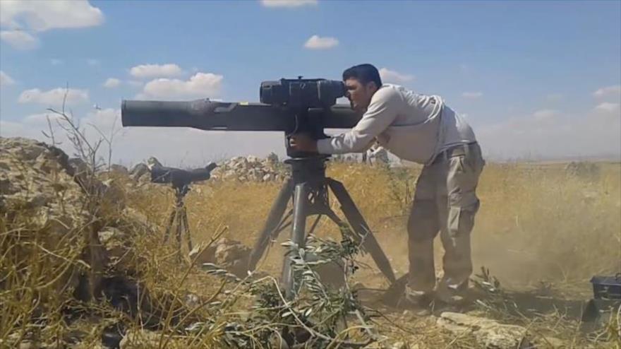 ELS destruye con misiles TOW un tanque ruso del Ejército sirio 