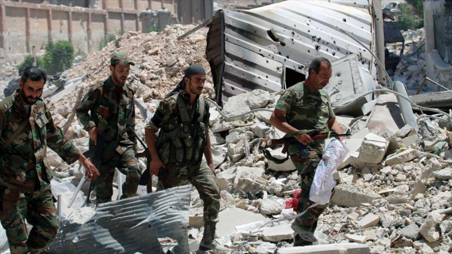 Las fuerzas del Ejército sirio en el sur de la ciudad de Alepo (noreste).