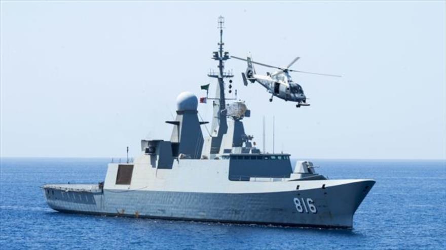 Un buque de guerra perteneciente a la Marina Real saudí.