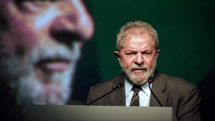 El expresidente brasileño Luiz Inácio Lula da Silva en una de sus comparecencias públicas.